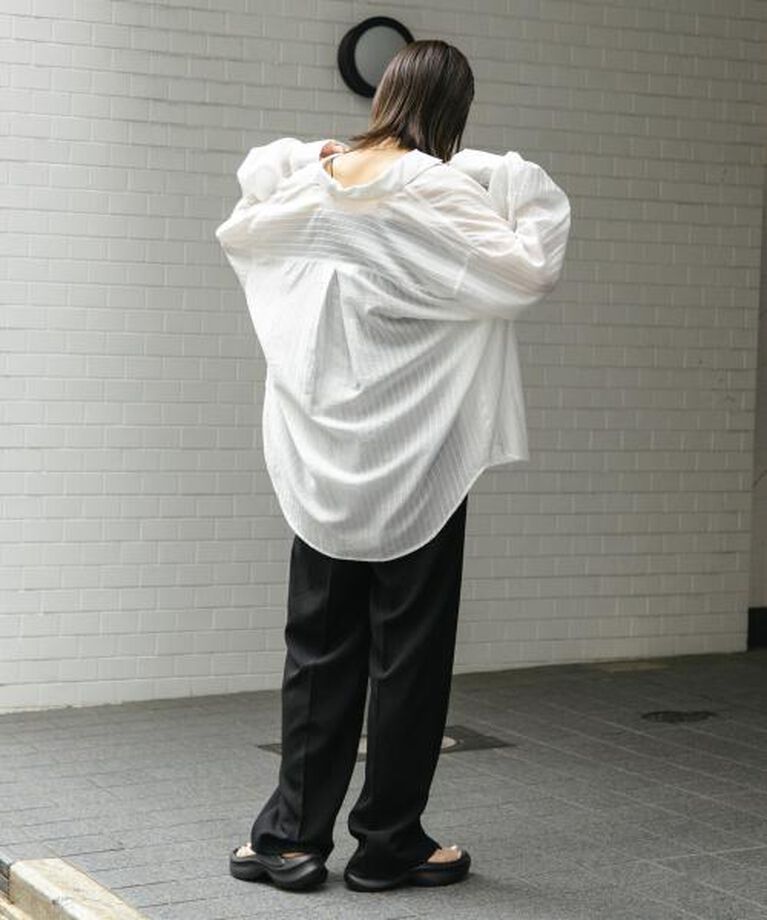 SENSE OF PLACE by URBAN RESEARCH「SENSE OF PLACE タックポケットシアーストライプシャツ」|シャツ・ブラウス|