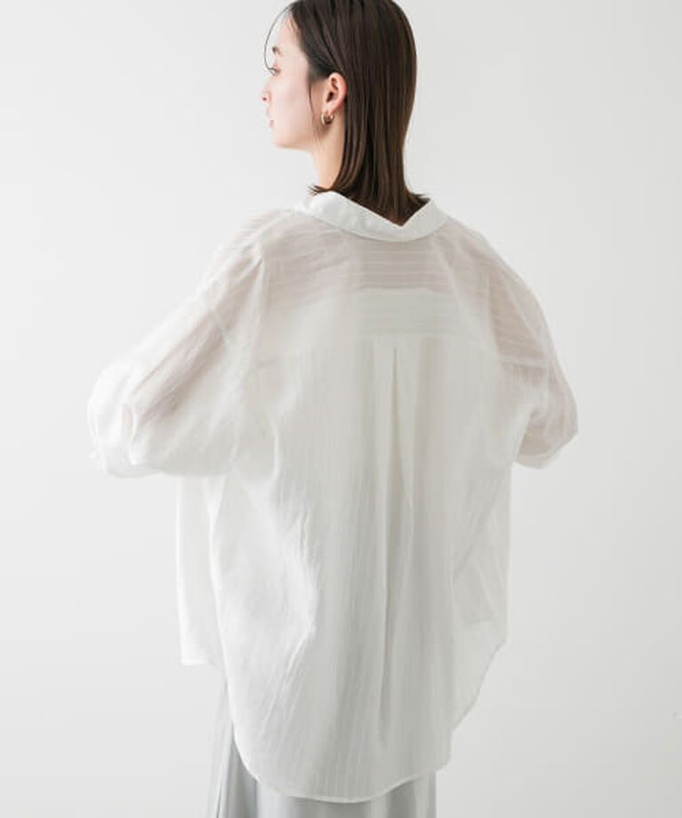 SENSE OF PLACE by URBAN RESEARCH「SENSE OF PLACE タックポケットシアーストライプシャツ」|シャツ・ブラウス|