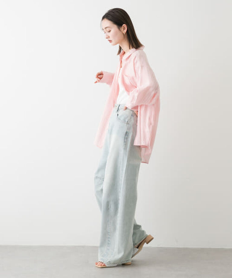 SENSE OF PLACE by URBAN RESEARCH「SENSE OF PLACE タックポケットシアーストライプシャツ」|シャツ・ブラウス|