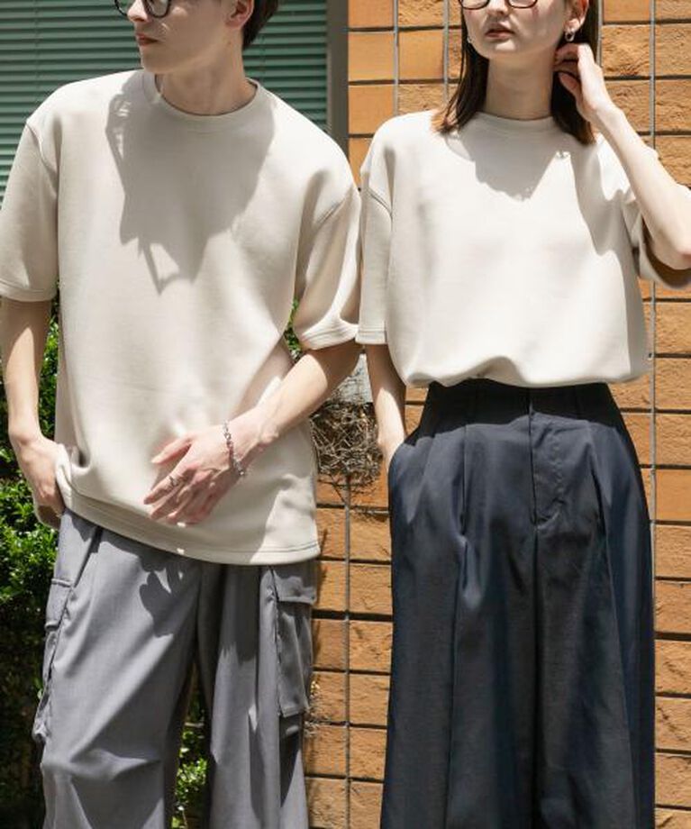 SENSE OF PLACE by URBAN RESEARCH「SENSE OF PLACE 『一部WEB限定カラー』『ユニセックス』ダンボールポンチショートスリーブTシャツ」|Tシャツ・カットソー|GREIGE