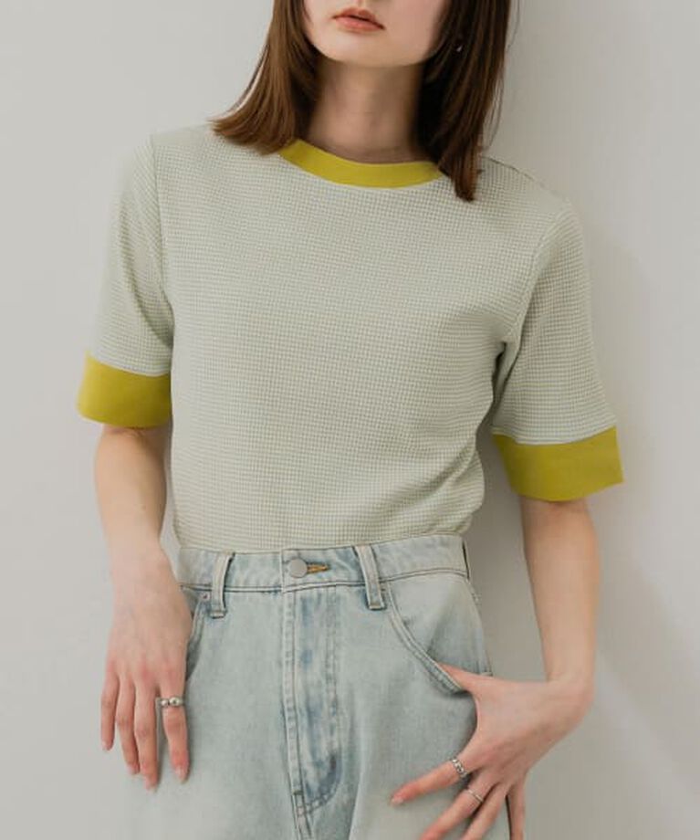 SENSE OF PLACE by URBAN RESEARCH「SENSE OF PLACE 『一部WEB限定カラー』クルーネックリンガーボーダーTシャツ(5分袖)」|Tシャツ・カットソー|