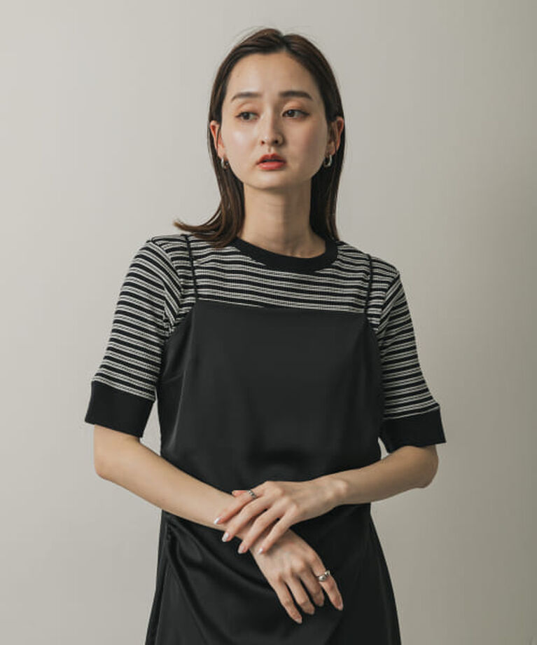 SENSE OF PLACE by URBAN RESEARCH「SENSE OF PLACE 『一部WEB限定カラー』クルーネックリンガーボーダーTシャツ(5分袖)」|Tシャツ・カットソー|