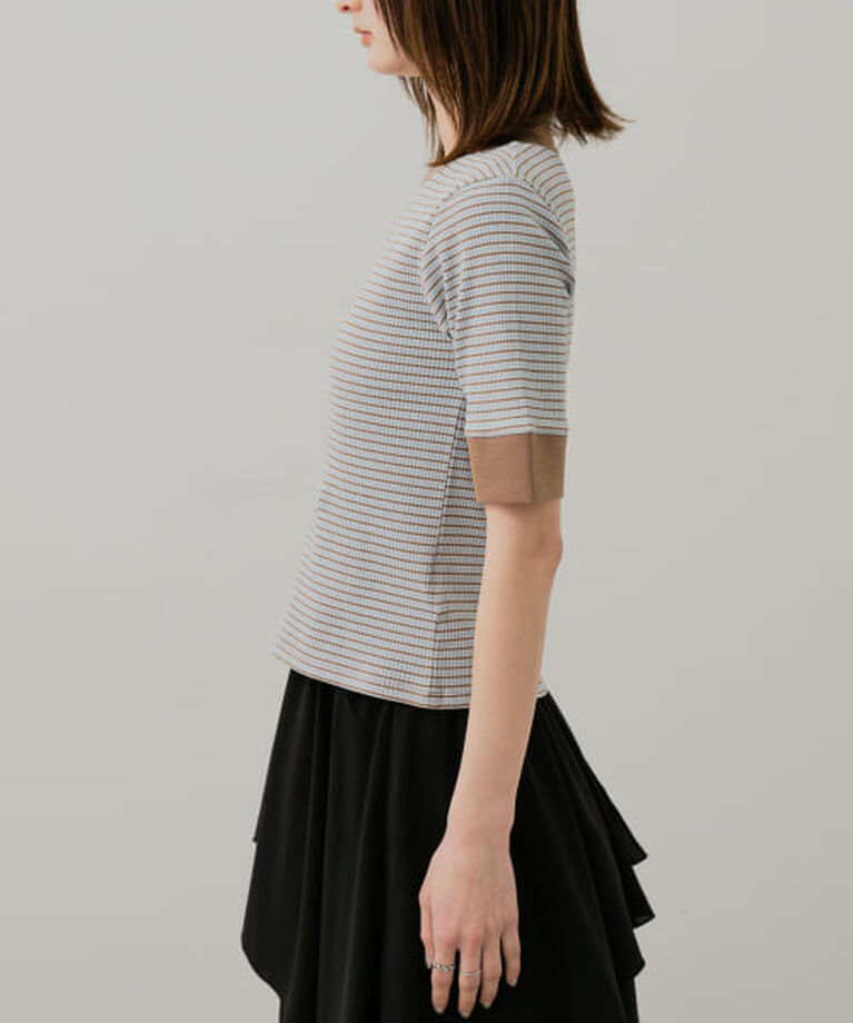 SENSE OF PLACE by URBAN RESEARCH「SENSE OF PLACE 『一部WEB限定カラー』クルーネックリンガーボーダーTシャツ(5分袖)」|Tシャツ・カットソー|