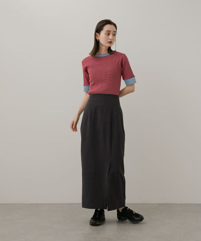 SENSE OF PLACE by URBAN RESEARCH「SENSE OF PLACE 『一部WEB限定カラー』クルーネックリンガーボーダーTシャツ(5分袖)」|Tシャツ・カットソー|