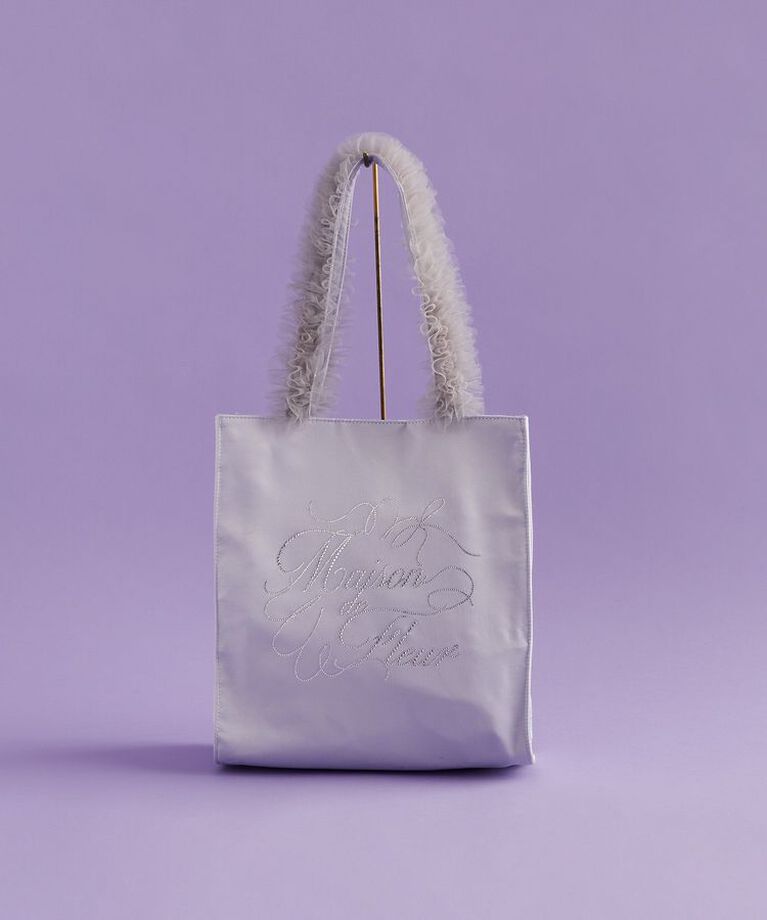 Maison de FLEUR「EC限定チュールハンドルラインストーントートバッグ」|トートバッグ|