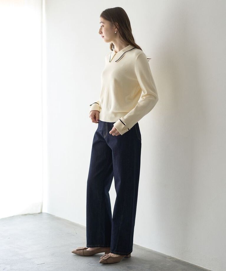 YECCA VECCA「【CLASSY.掲載】ルーズストレートデニムパンツ」|デニム|