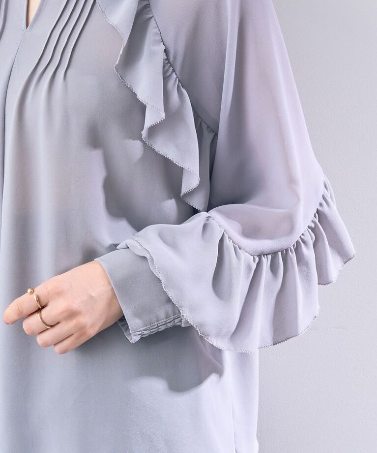 YECCA VECCA「ラッフルシアーブラウス」|シャツ・ブラウス|