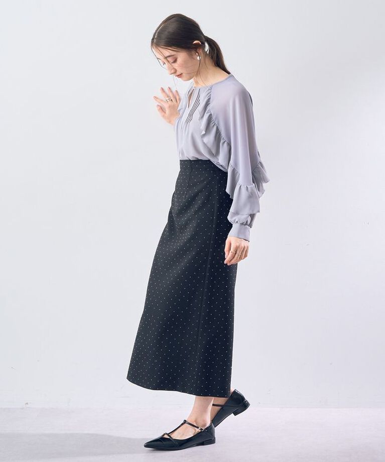 YECCA VECCA「ラッフルシアーブラウス」|シャツ・ブラウス|