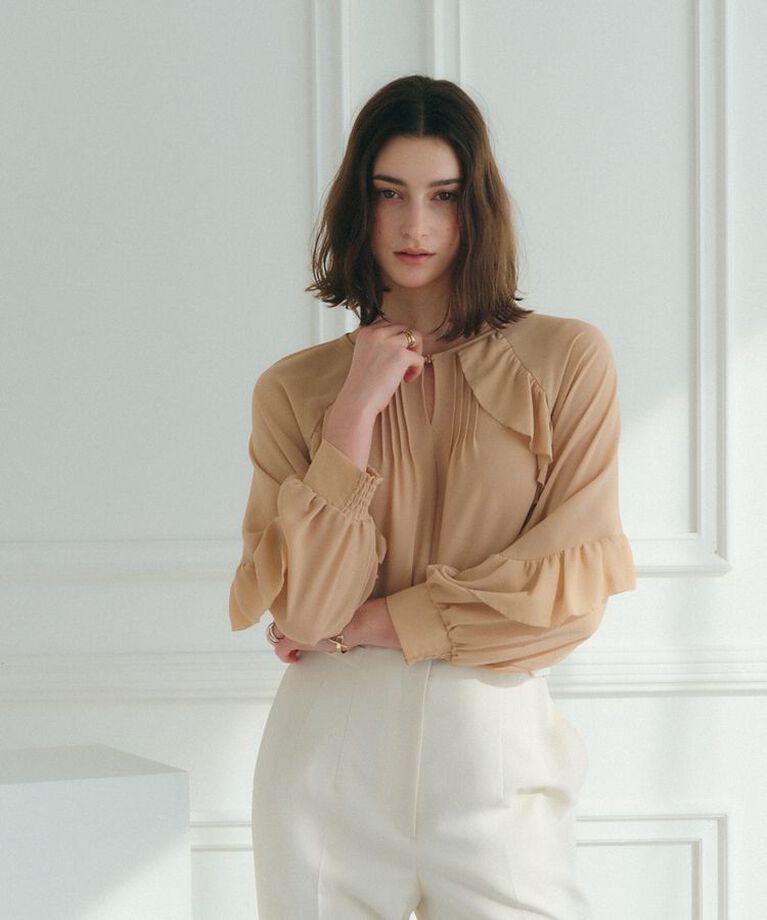 YECCA VECCA「ラッフルシアーブラウス」|シャツ・ブラウス|