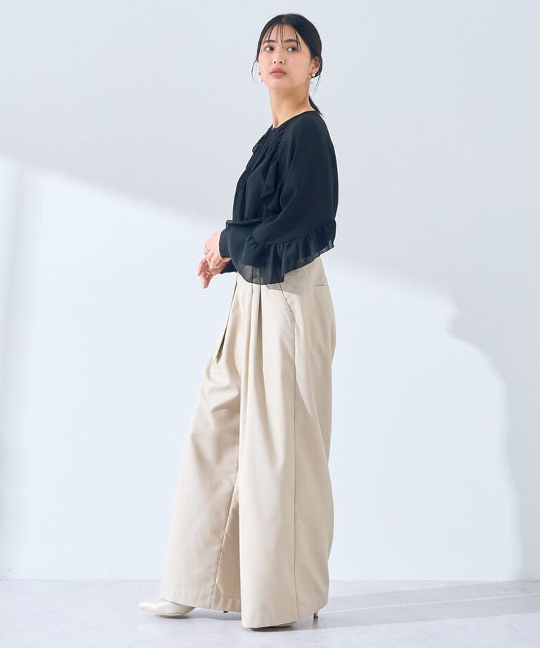 YECCA VECCA「ラッフルシアーブラウス」|シャツ・ブラウス|