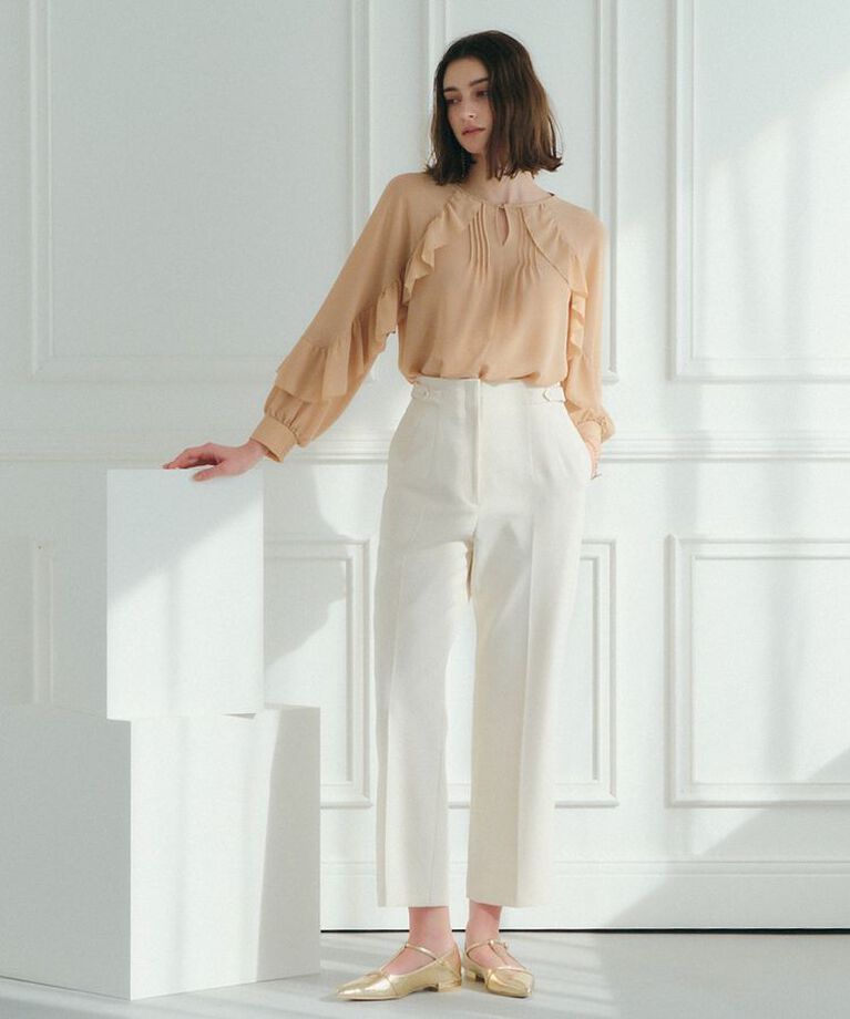YECCA VECCA「ラッフルシアーブラウス」|シャツ・ブラウス|