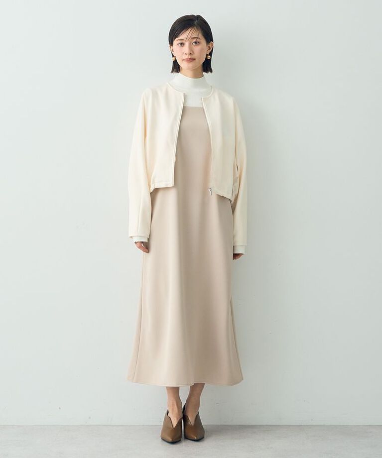 YECCA VECCA「【２点SET】ブルゾンセットキャミワンピース」|ワンピース|