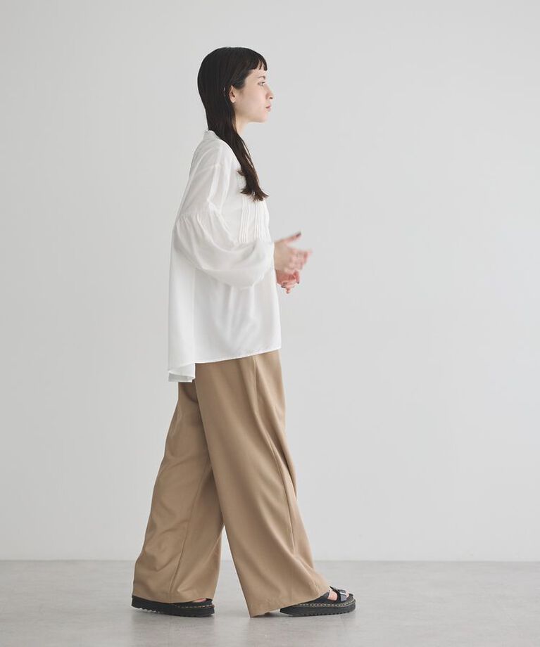 GARAGE OF GOOD CLOTHING「ピンタックボリューム袖フレアーブラウス」|シャツ・ブラウス|
