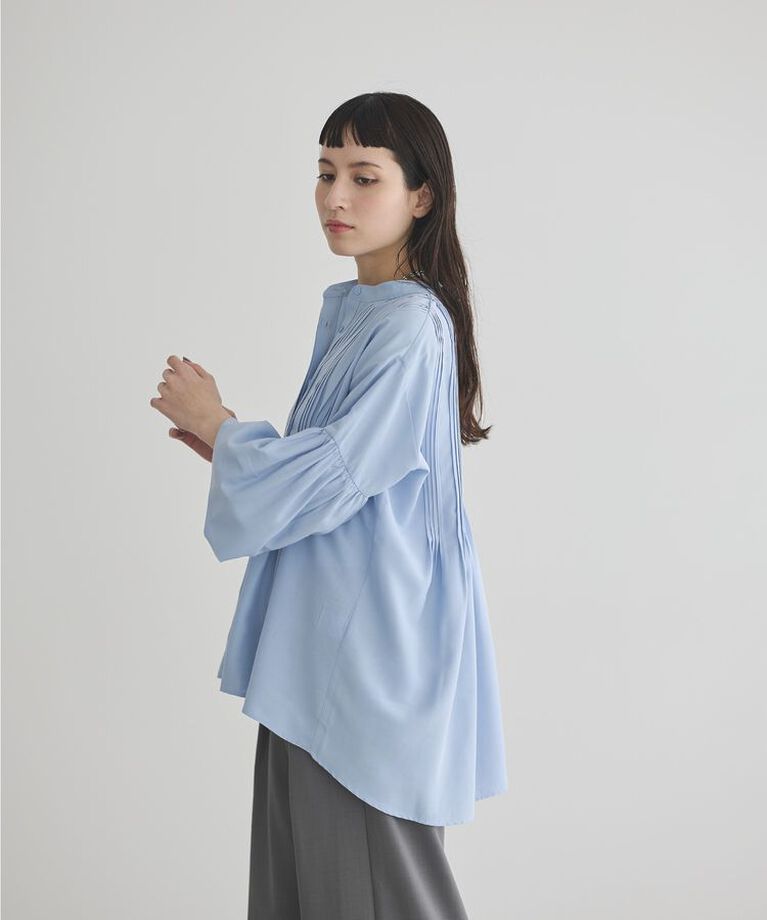 GARAGE OF GOOD CLOTHING「ピンタックボリューム袖フレアーブラウス」|シャツ・ブラウス|