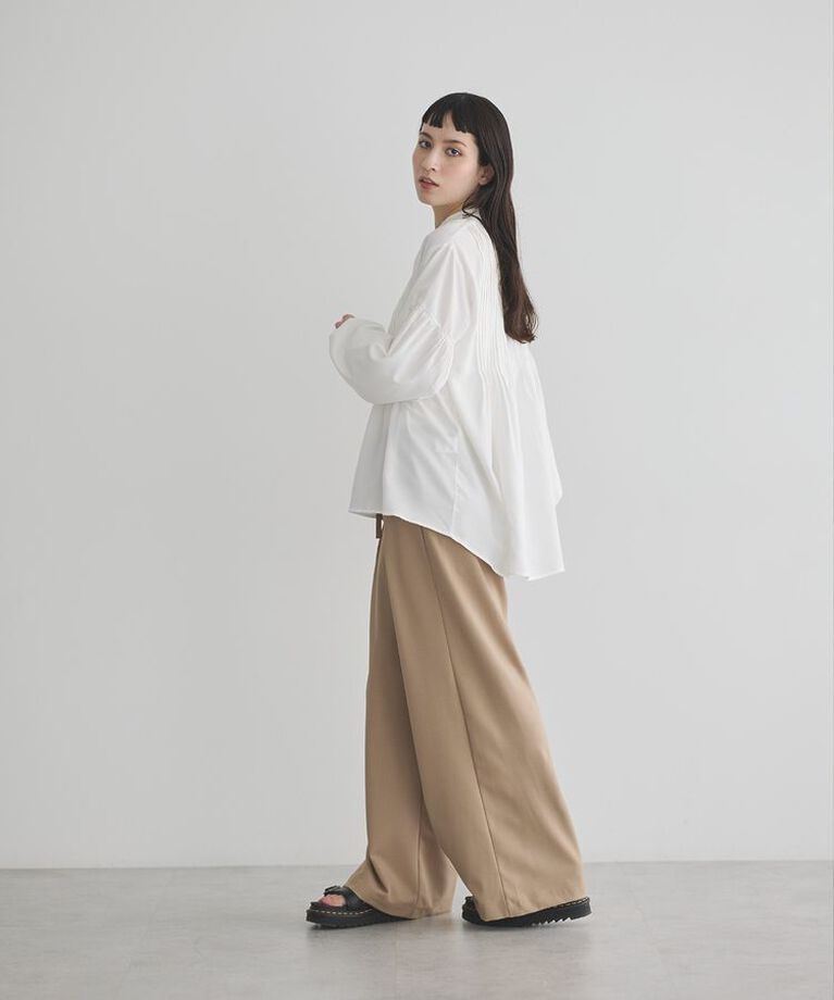 GARAGE OF GOOD CLOTHING「ピンタックボリューム袖フレアーブラウス」|シャツ・ブラウス|