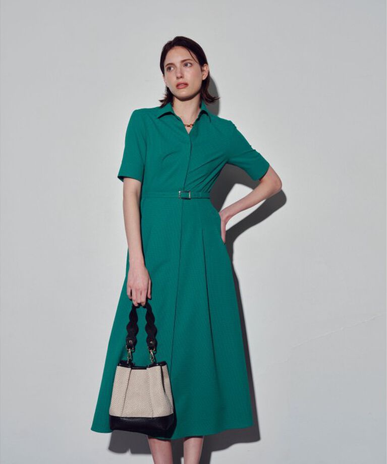 allureville「サッカースキッパーシャツワンピース」|ワンピース|