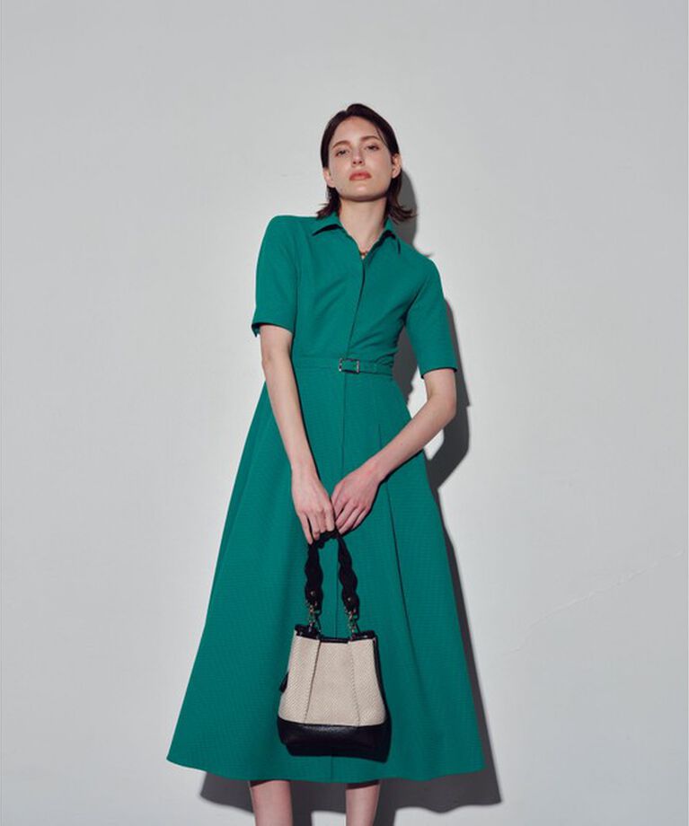 allureville「サッカースキッパーシャツワンピース」|ワンピース|