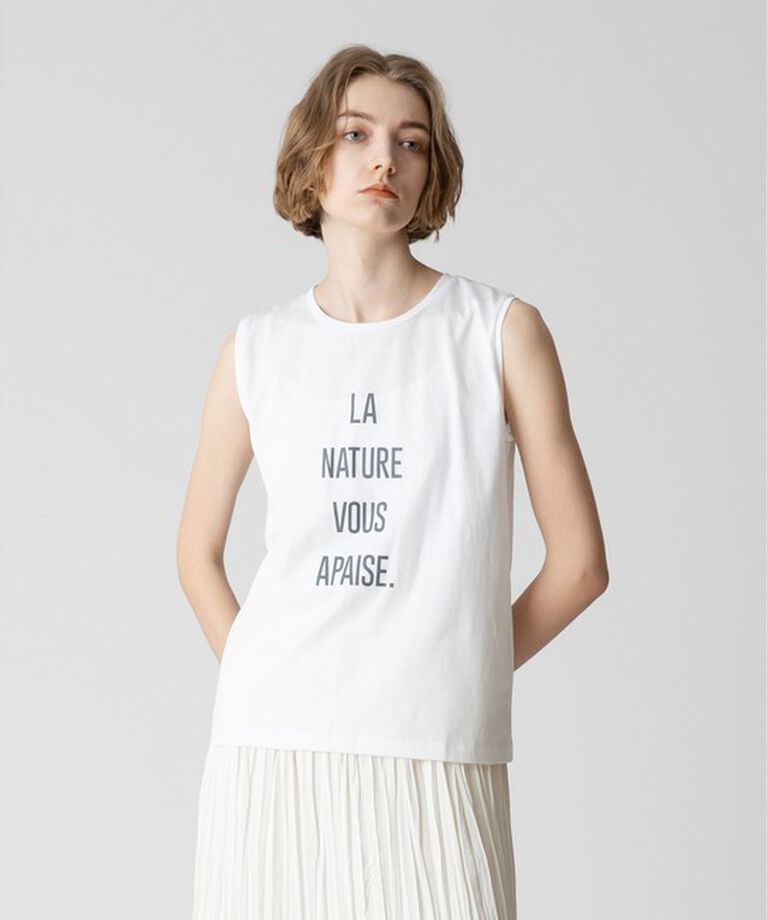 allureville「ノースリーブロゴTEE」|その他|ホワイト