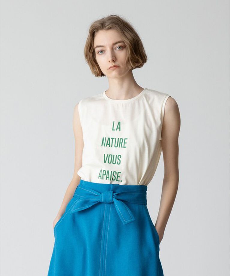allureville「ノースリーブロゴTEE」|その他|アイボリー