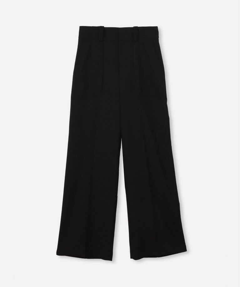 allureville「【セットアップ対応可能】麻調カルゼワイドパンツ」|その他|ブラック