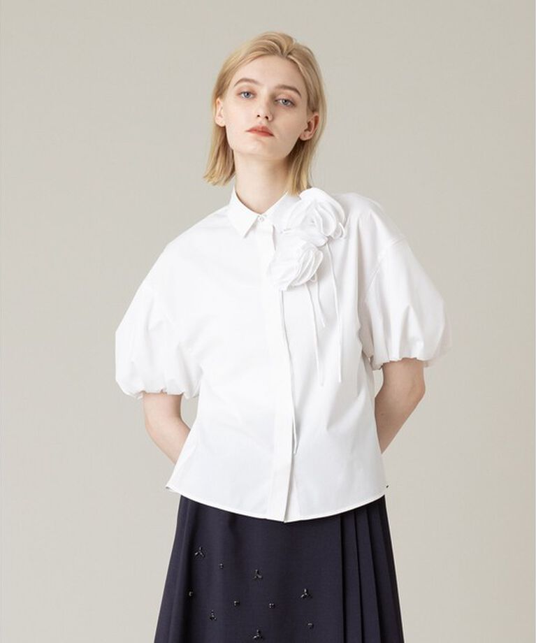 LOULOU WILLOUGHBY「【LOULOU WILLOUGHBY】コサージュシャツ」|シャツ・ブラウス|