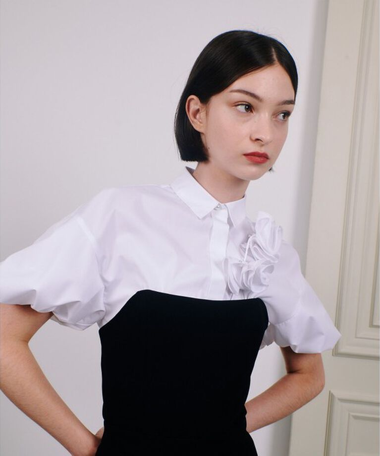 LOULOU WILLOUGHBY「【LOULOU WILLOUGHBY】コサージュシャツ」|シャツ・ブラウス|