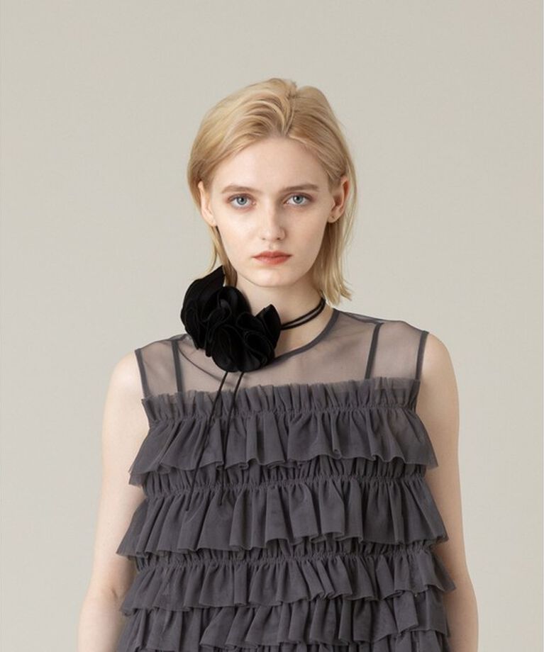 LOULOU WILLOUGHBY「【LOULOU WILLOUGHBY】コサージュシャツ」|シャツ・ブラウス|