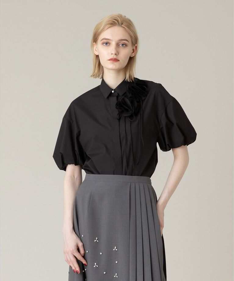 LOULOU WILLOUGHBY「【LOULOU WILLOUGHBY】コサージュシャツ」|シャツ・ブラウス|