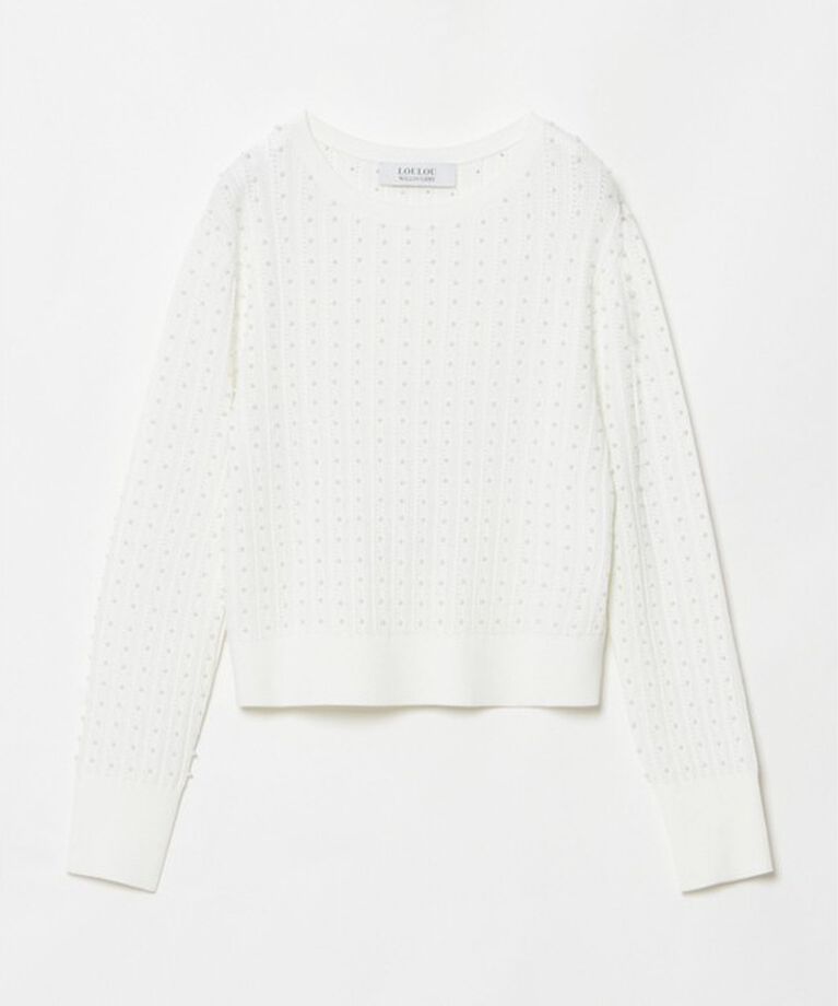 LOULOU WILLOUGHBY「【LOULOU WILLOUGHBY】パールスタッズプルオーバー」|ニット・セーター|