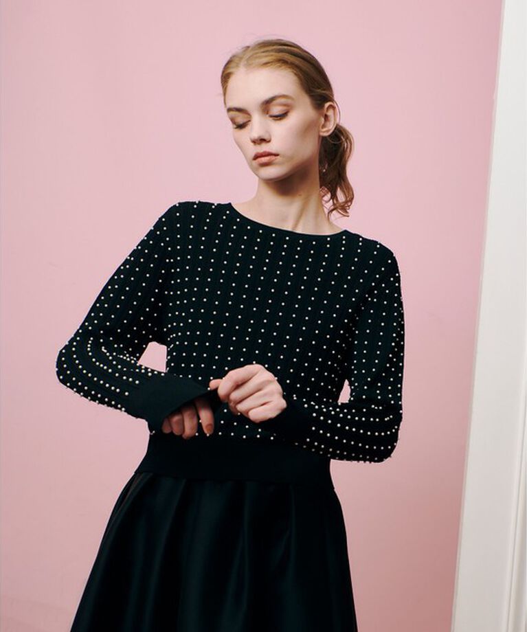 LOULOU WILLOUGHBY「【LOULOU WILLOUGHBY】パールスタッズプルオーバー」|ニット・セーター|