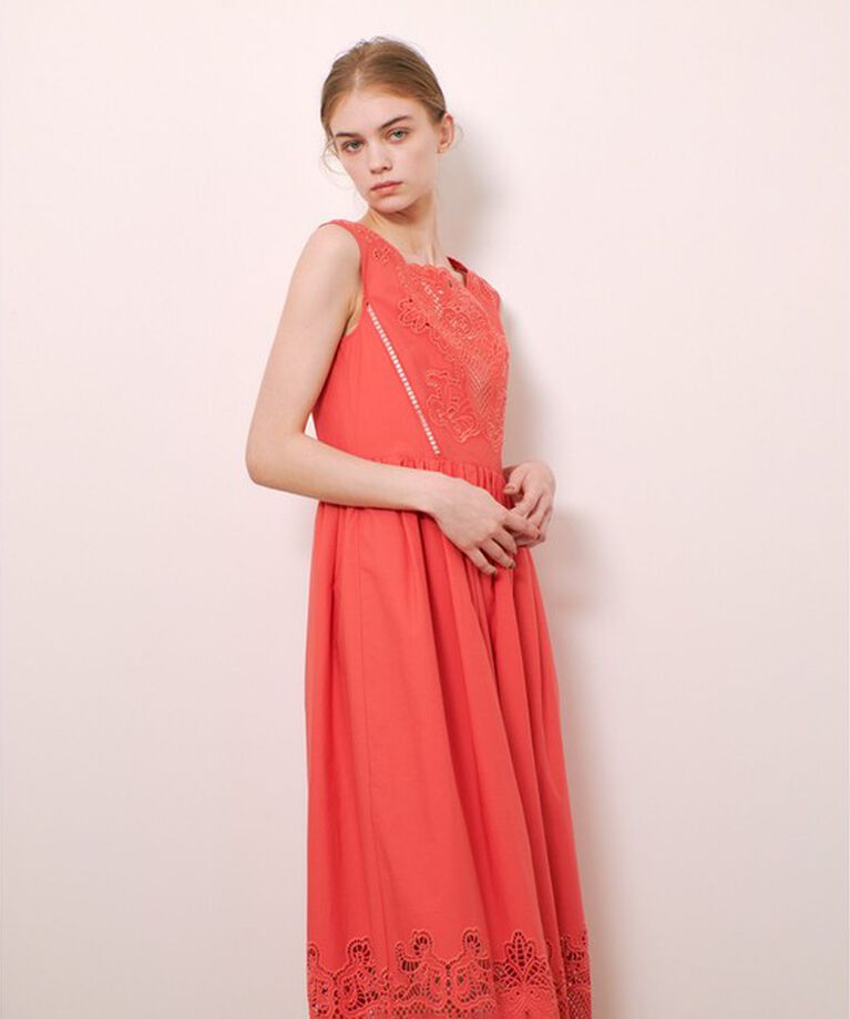 LOULOU WILLOUGHBY「【LOULOU WILLOUGHBY】エンブロイダリーノースリワンピース」|ワンピース|