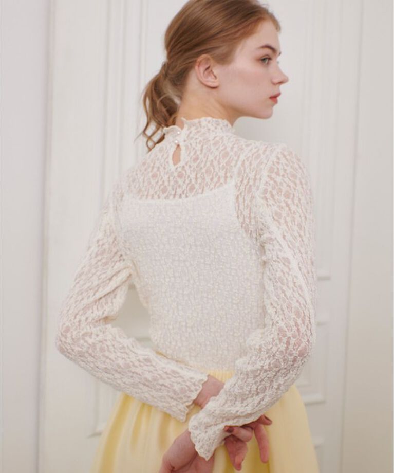 LOULOU WILLOUGHBY「【LOULOU WILLOUGHBY】リンクルフラワープルオーバー」|Tシャツ・カットソー|