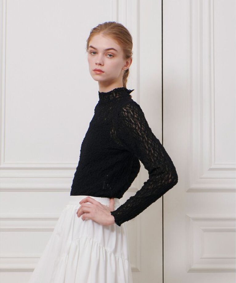 LOULOU WILLOUGHBY「【LOULOU WILLOUGHBY】リンクルフラワープルオーバー」|Tシャツ・カットソー|