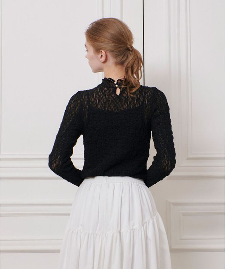 LOULOU WILLOUGHBY「【LOULOU WILLOUGHBY】リンクルフラワープルオーバー」|Tシャツ・カットソー|