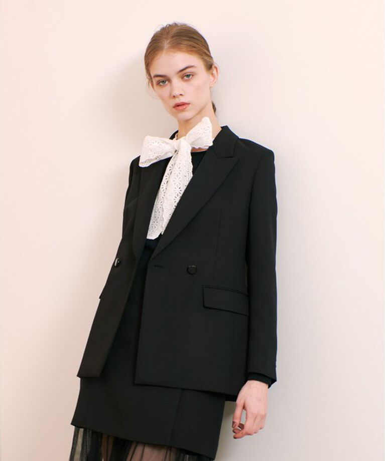 LOULOU WILLOUGHBY「【LOULOU WILLOUGHBY】マットオックスダブルジャケット」|テーラードジャケット|