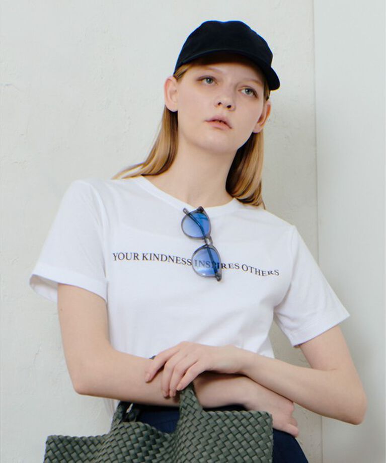 allureville「コンビフォントＴシャツ」|その他|オフホワイト