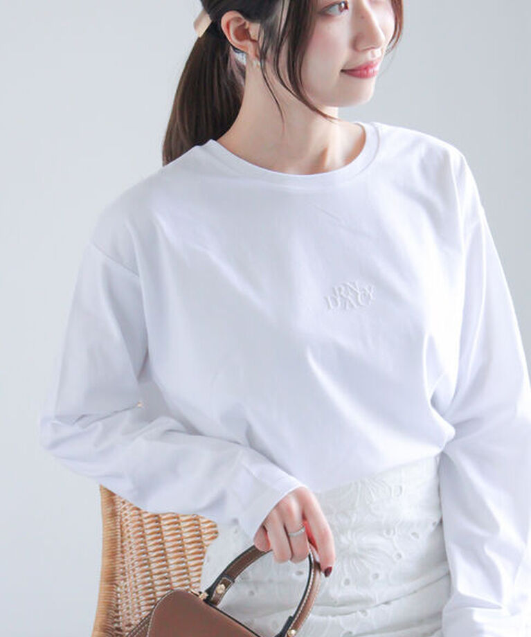 Te chichi「コンパクトエンボスロゴロンT」|Tシャツ・カットソー|
