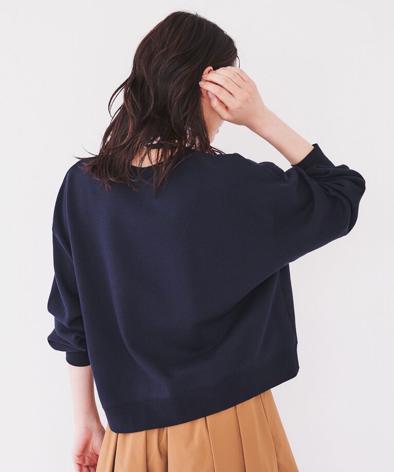 UNTITLED「【コットン100/スウェットライク】クロップド丈コットンプルオーバー」|Tシャツ・カットソー|