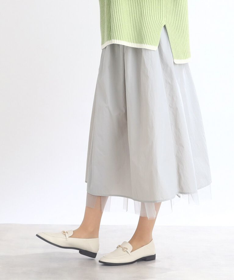 Reflect「【SALE／E‐QUALITY/SALE/2Way/リバーシブル着用可能！】チュール＆タフタスカート」|スカート|