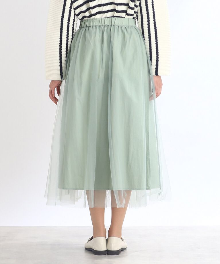 Reflect「【SALE／E‐QUALITY/SALE/2Way/リバーシブル着用可能！】チュール＆タフタスカート」|スカート|