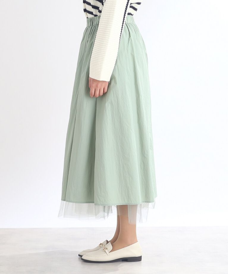 Reflect「【SALE／E‐QUALITY/SALE/2Way/リバーシブル着用可能！】チュール＆タフタスカート」|スカート|