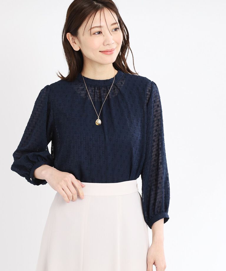 Reflect「【手洗い可】ロングシルエットブラウス」|シャツ・ブラウス|