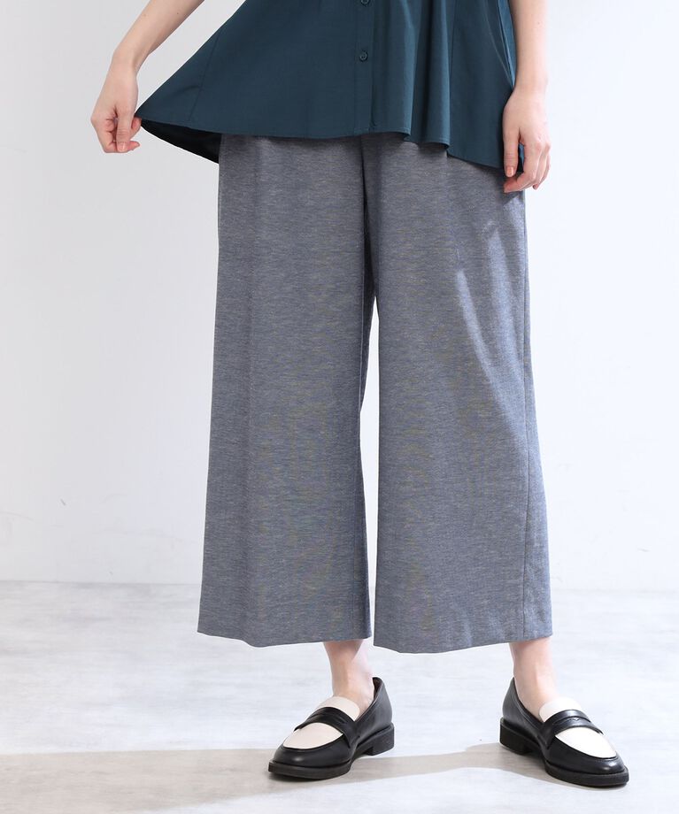 Reflect「【E‐QUALITY／手洗い可】ワイドクロップドパンツ」|その他|ネイビー(594)