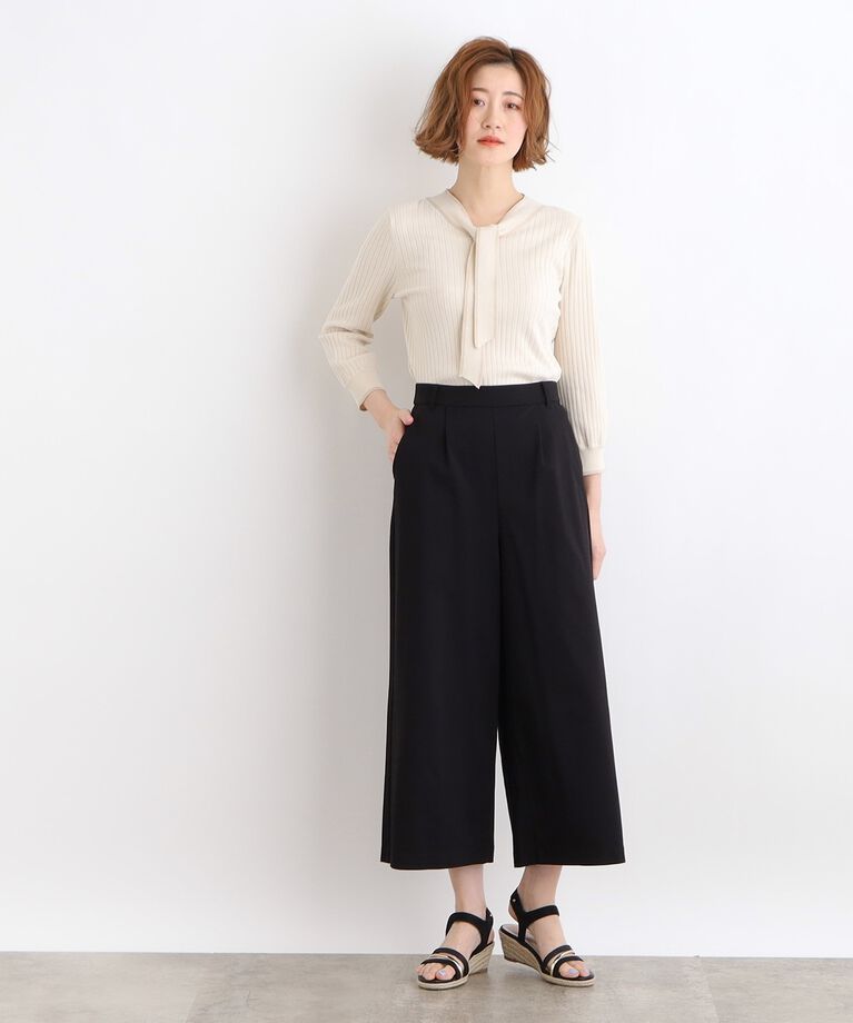 grove「＜接触冷感・多サイズ＞サマーハイパーストレッチクロップドワイドパンツ」|その他|