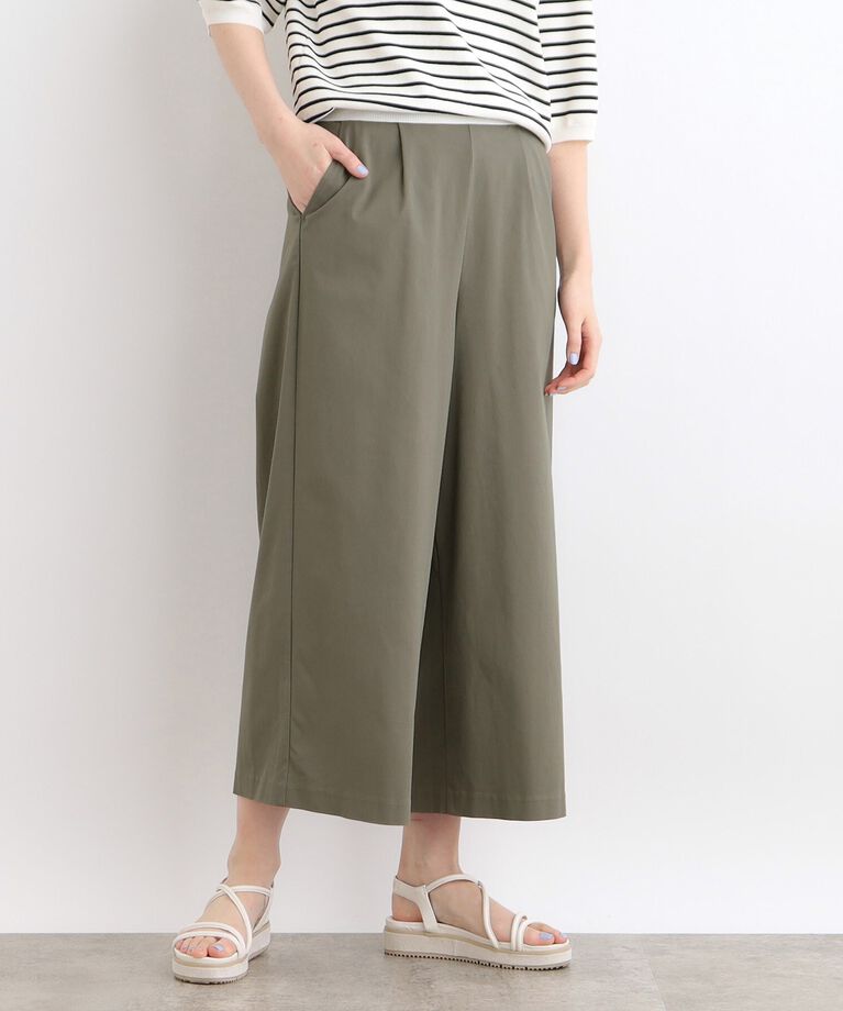 grove「＜接触冷感・多サイズ＞サマーハイパーストレッチクロップドワイドパンツ」|その他|ｶｰｷ(027)