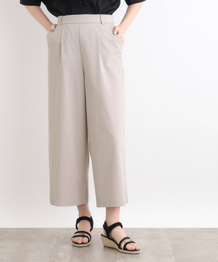 grove「＜接触冷感・多サイズ＞サマーハイパーストレッチクロップドワイドパンツ」|その他|ｸﾞﾚｰｼﾞｭ(811)