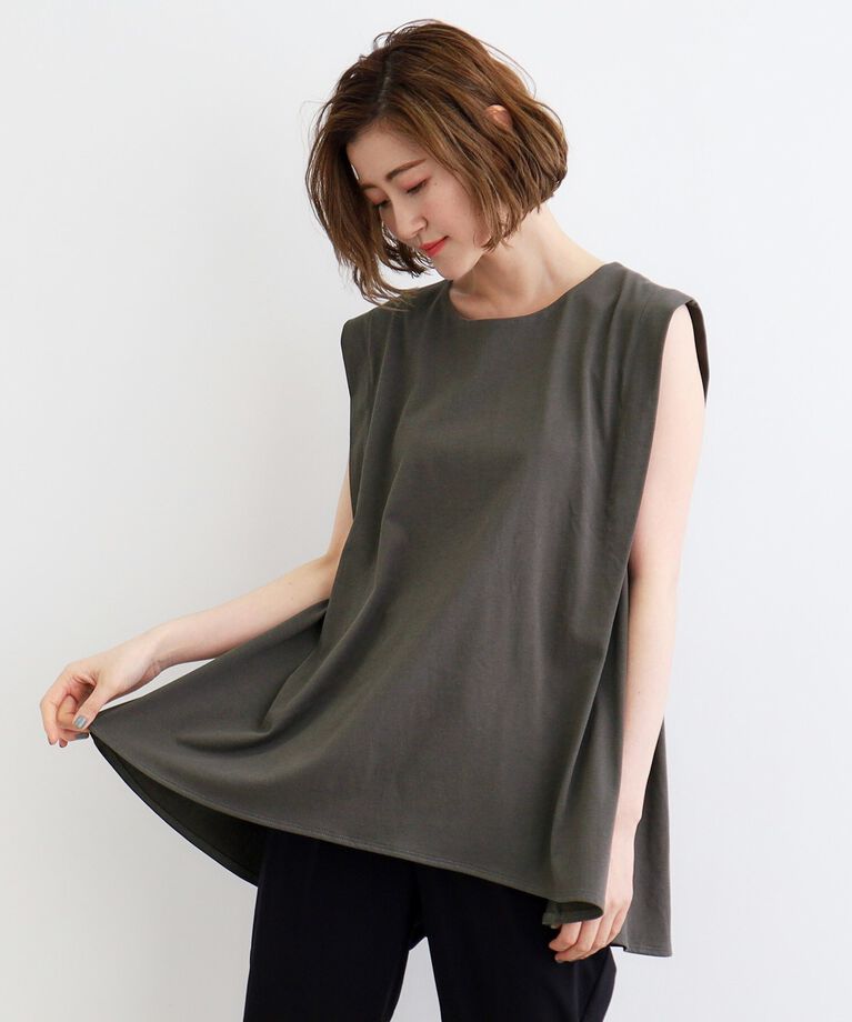 grove「【接触冷感・UV】肩タックバックフレアープルオーバー」|Tシャツ・カットソー|