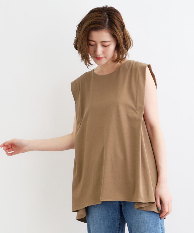 grove「【接触冷感・UV】肩タックバックフレアープルオーバー」|Tシャツ・カットソー|