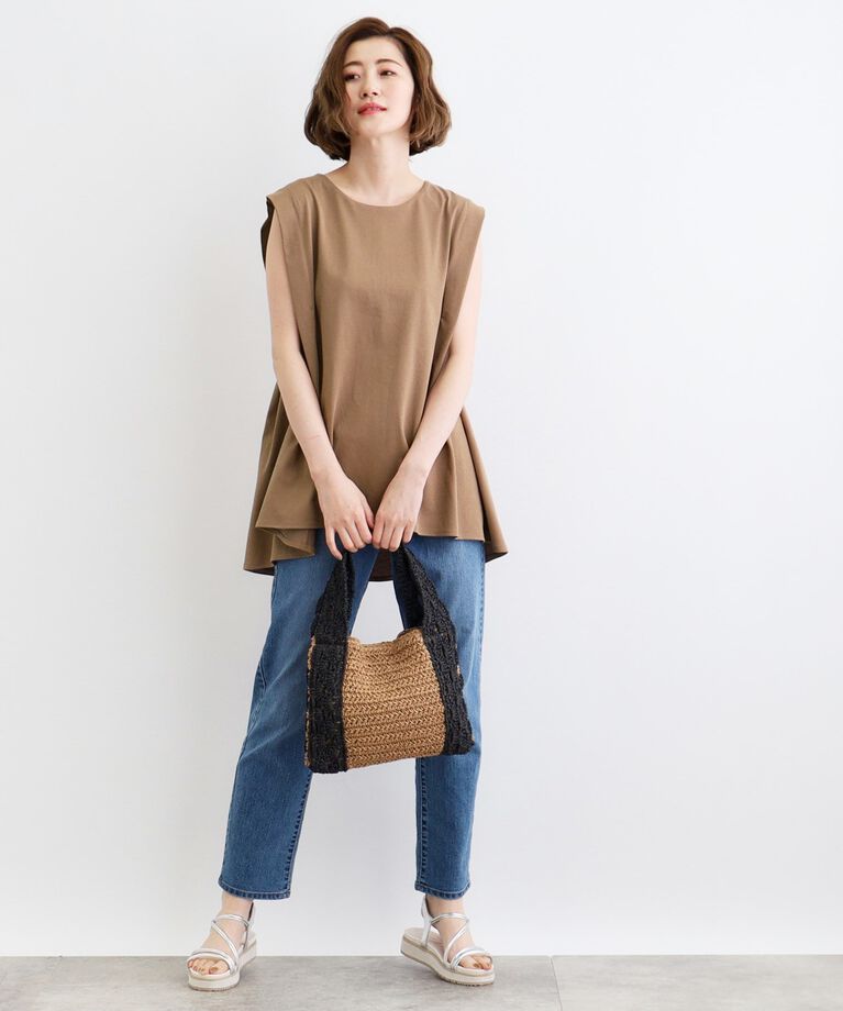 grove「【接触冷感・UV】肩タックバックフレアープルオーバー」|Tシャツ・カットソー|
