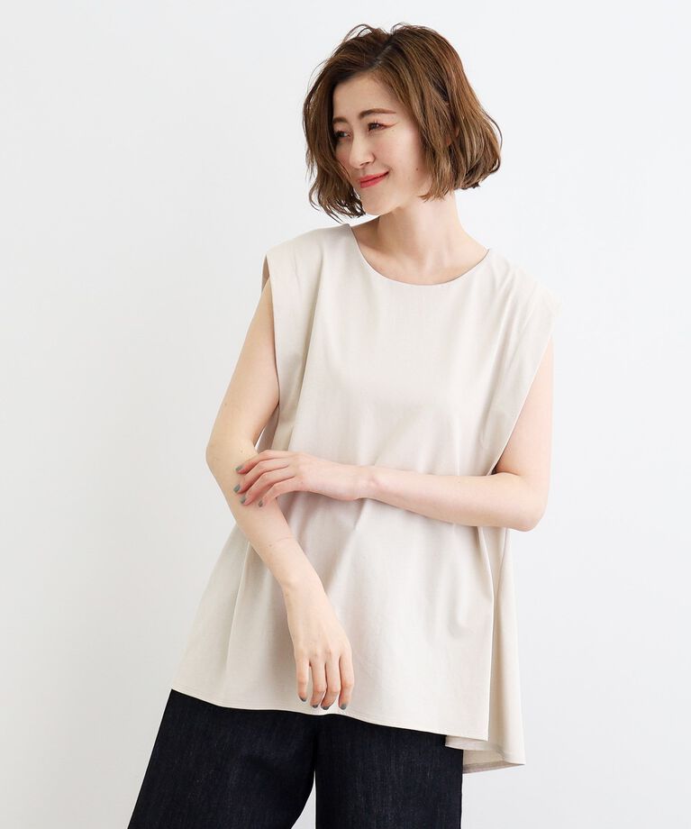 grove「【接触冷感・UV】肩タックバックフレアープルオーバー」|Tシャツ・カットソー|ｸﾞﾚｰｼﾞｭ(050)